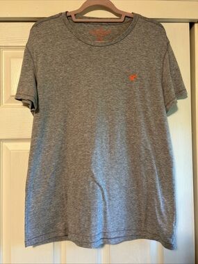 American Eagle Outfitters Men’s Gray Crewneck Short-Sleeve T-Shirt Size Large